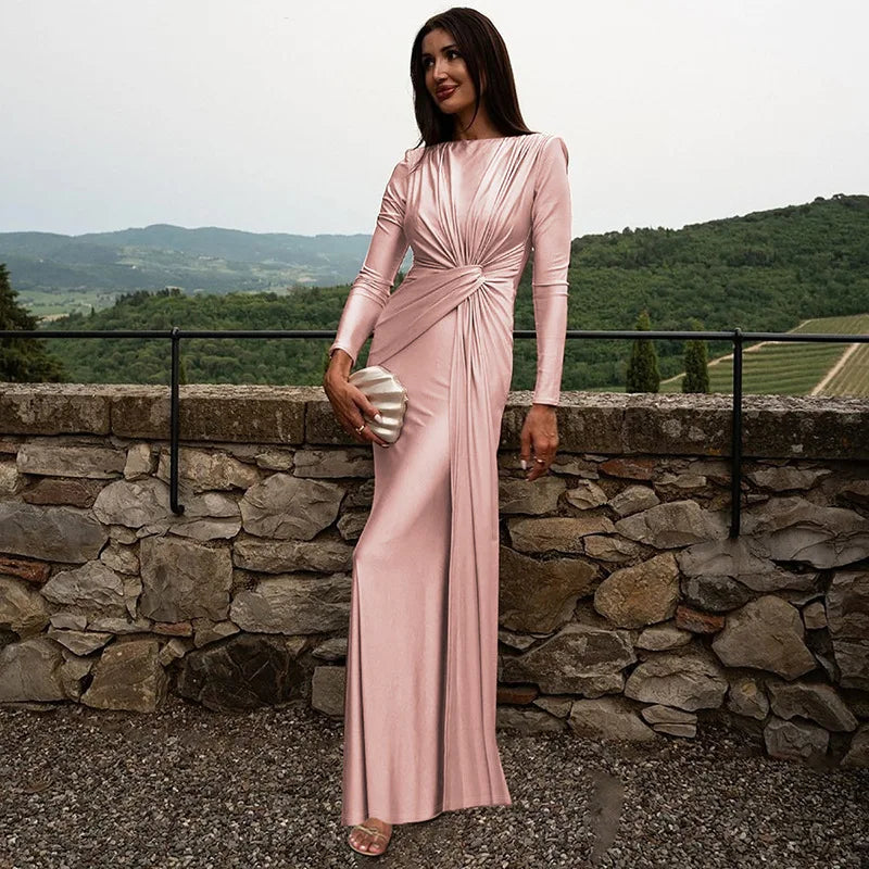 Chic Pleated Maxi Dress