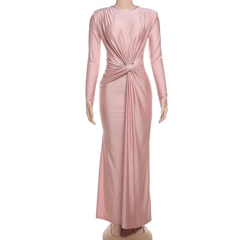 Chic Pleated Maxi Dress