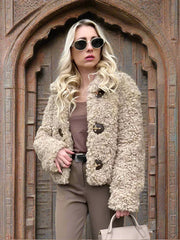 Winter Coats Single Breasted Turn-Down Collar Jackets