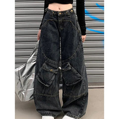 Obscure Azure Gothic Bulky Cargo Pant Dark Blue / S