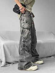 Dull Gothic Loose Cargo Pant GRAY / S