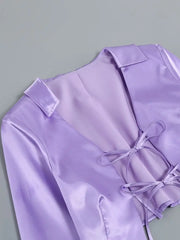 Long Sleeve Jacket and High Waist Skirt Set Outfit