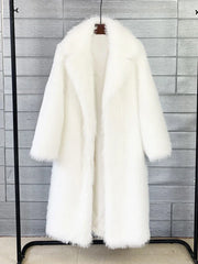Winter Fur Feather Overcoat  Loose Streetwear Jacket
