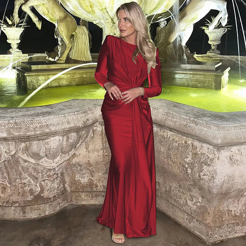 Chic Pleated Maxi Dress