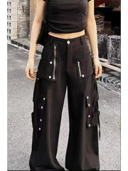 Dark Gothic Y2K Cargo Denim Pant