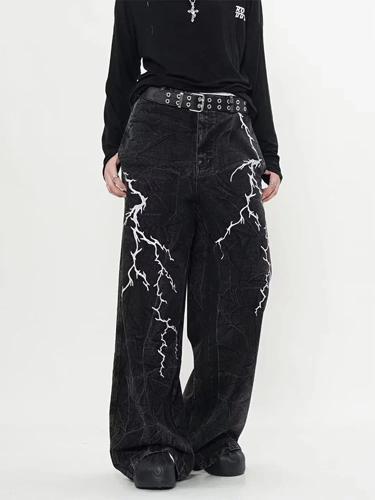 Dark Gothic Loose Harajuku Denim Trouser
