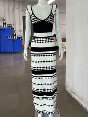Striped Knit Two-Piece Set