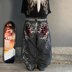 Harajuku Mysterious Baggy Denim Pant black2 / S