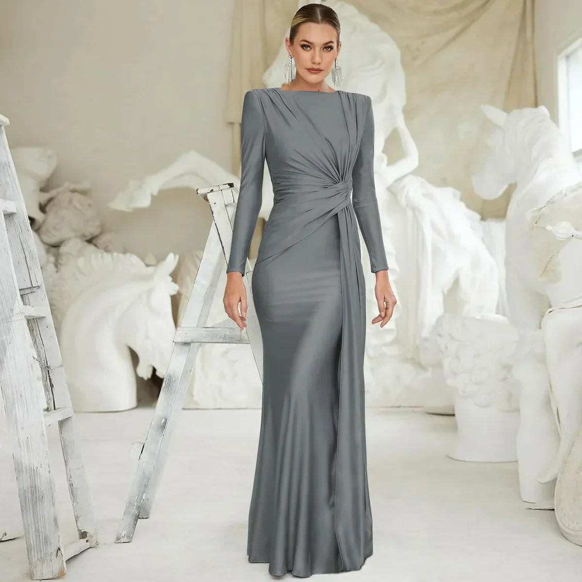 Chic Pleated Maxi Dress