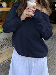 Women's Minimalist Loose Knit Pullover