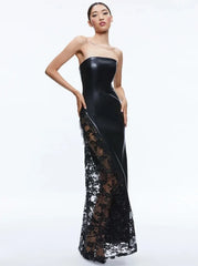 Women's  Patchwork Evening Party Dress