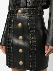 Fierce Fasteners String Tie Skirt Black / S