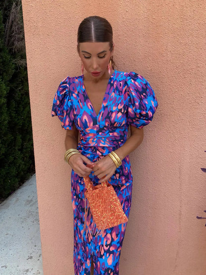 Puff Sleeves Dress