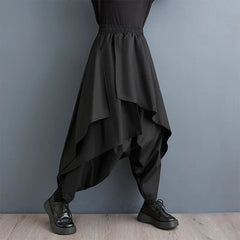 Tall Waist Gothic Broad Leg Pant black / One Size