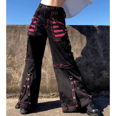 Dark Chain Wrap Wide Leg Trouser Black / S