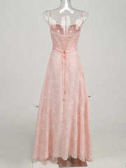 Long Sleeve Formal Deep V-Neck Evening Prom Gown