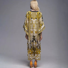 Boho Floral Print Beach Cover Up