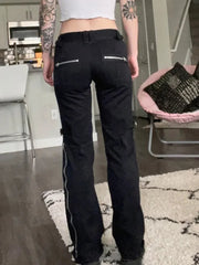 New Gloomy Punk Gothic Y2K Patchwork Pant