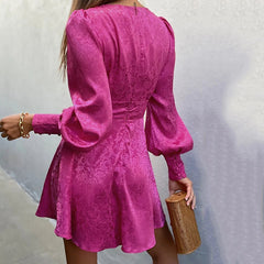 Myria | V-Neck Puff Sleeve Dress