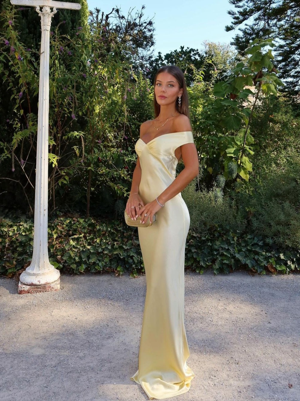Satin Backless Maxi Dress