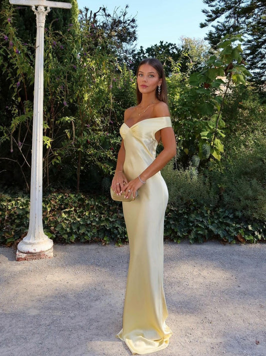 Satin Backless Maxi Dress