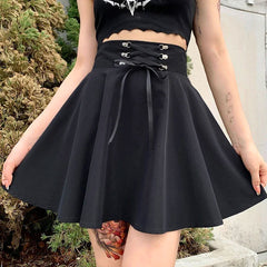 Flared Small Skater Educational Skirt black / S