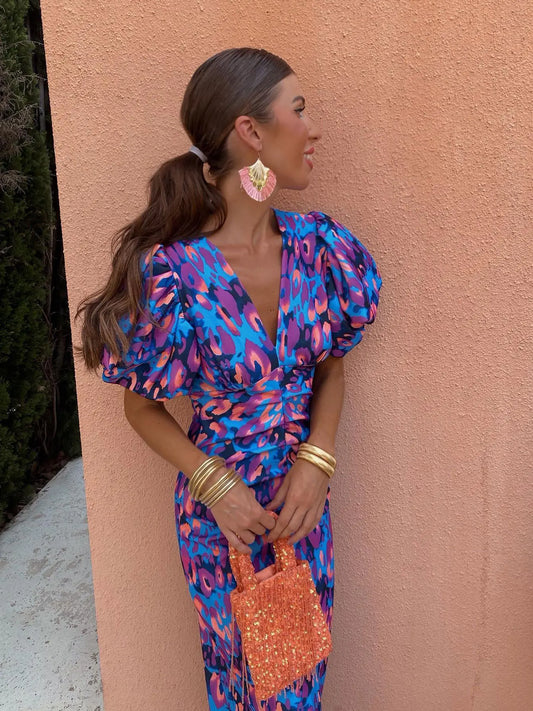 Puff Sleeves Dress