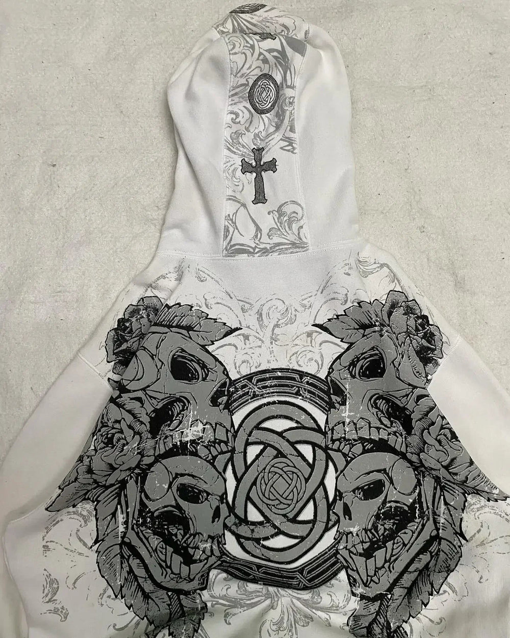 Dark Skull Oversized Zipper Hoodie