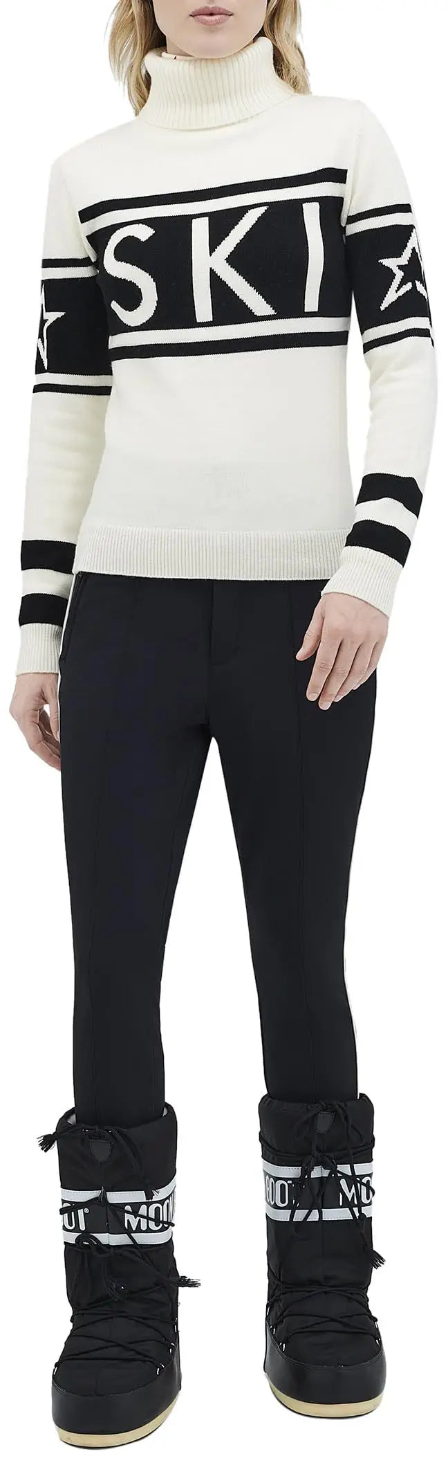 High Neck Geometric Sleeves Pullover