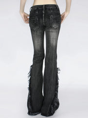 Dark Gothic Loose Flare Trouser