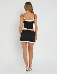 ADAIR TOP - BLACK : BLACK/WHITE