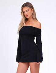 DIEDRE JUMPER DRESS - BLACK