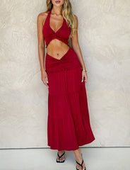 KATYA MAXI SKIRT - RED