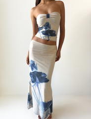 JANIS TOP - INDIGO FLORAL