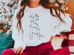 Cute Pitbull Christmas Hoodie For Girls White / S Hoodies-L