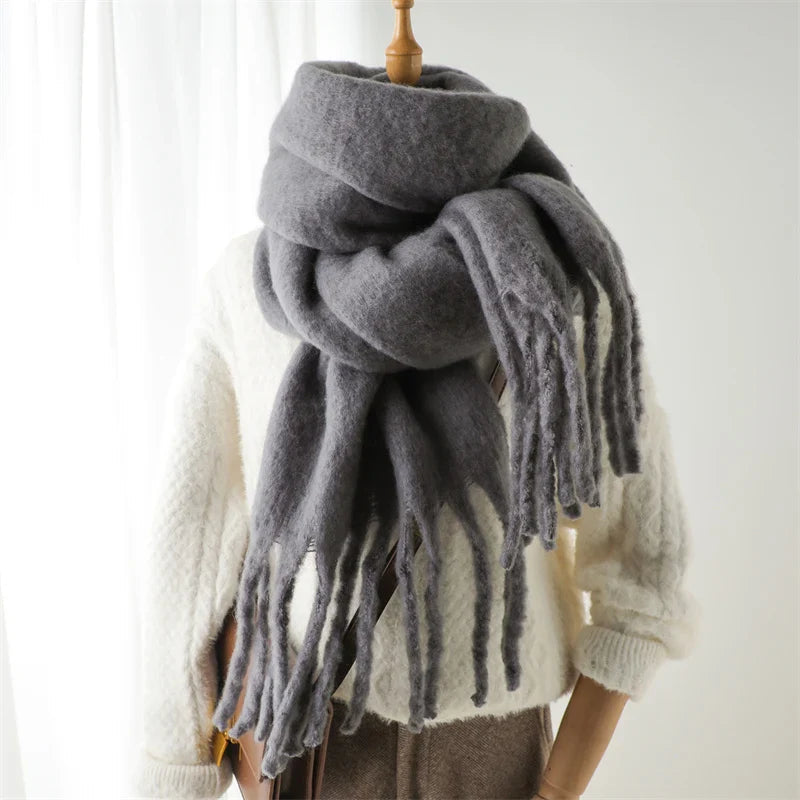 Cashmere Winter Pashmina Blanket Wrap - Thick and Soft Scarf