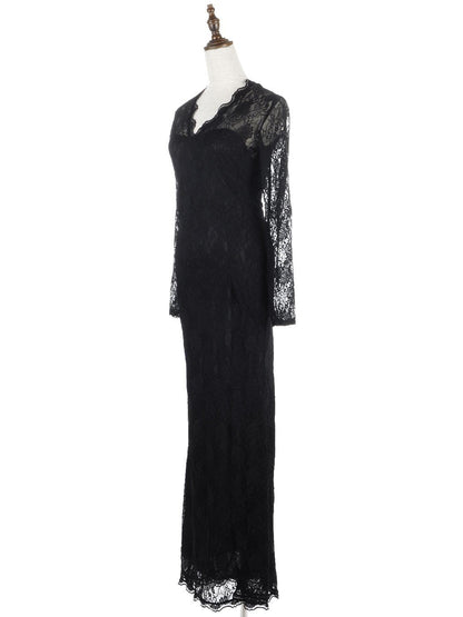 Long Sleeve Lace Maxi Dress