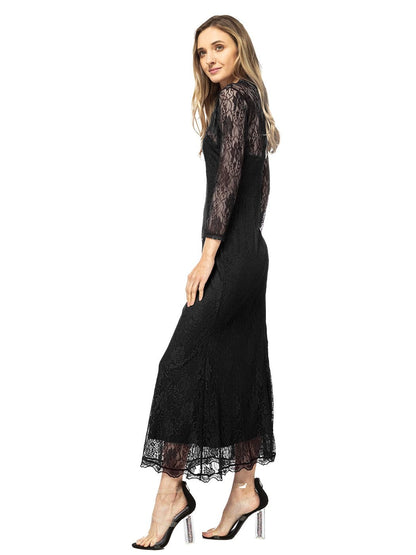 Long Sleeve Lace Maxi Dress