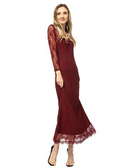 Long Sleeve Lace Maxi Dress
