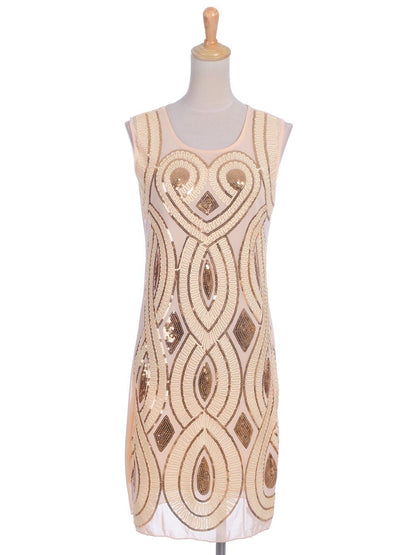 Great Gatsby Deco Sleeveless Dress