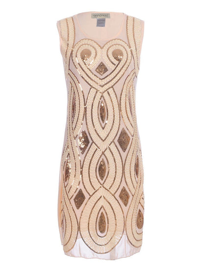 Great Gatsby Deco Sleeveless Dress