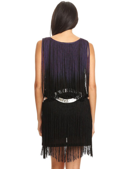 Fringe Tassel Bedazzled Dress