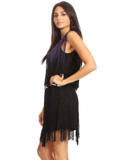 Fringe Tassel Bedazzled Dress