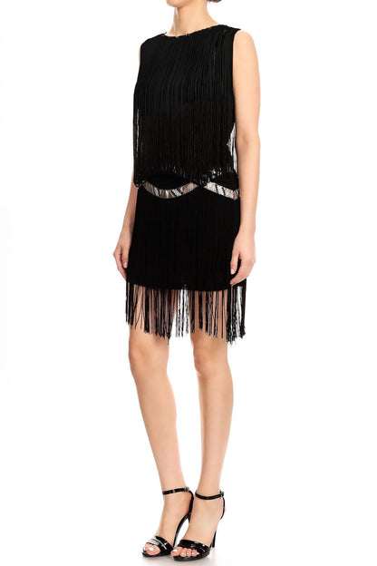 Fringe Tassel Bedazzled Dress