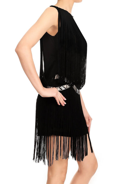 Fringe Tassel Bedazzled Dress
