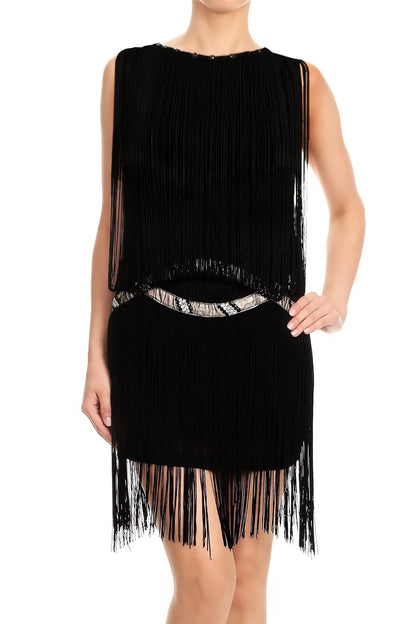 Fringe Tassel Bedazzled Dress