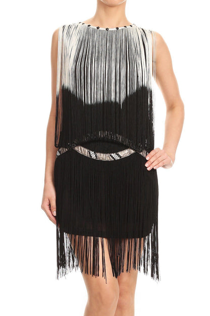 Fringe Tassel Bedazzled Dress