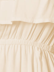Grecian Ruffle Stretch Maxi Dress
