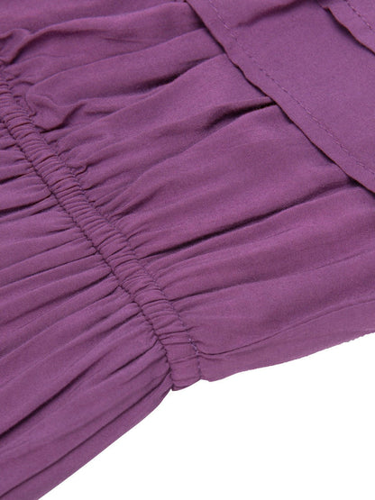 Grecian Ruffle Stretch Maxi Dress