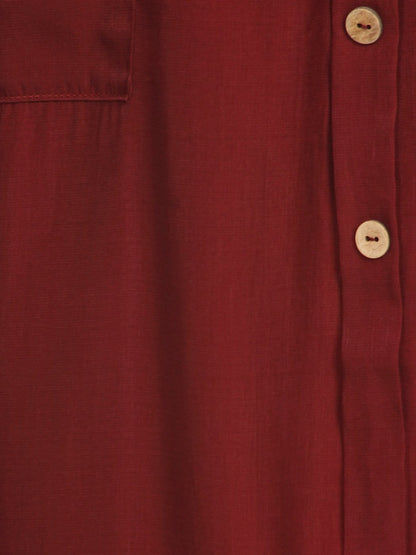 Long-Sleeve Button Down Dress